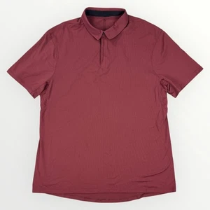 Camisa Polo LULULEMON Drysense Rojo Ahumado Para Hombres Rendimiento Antihosto Rendimiento Golf Activa - Imagen 1 de 8