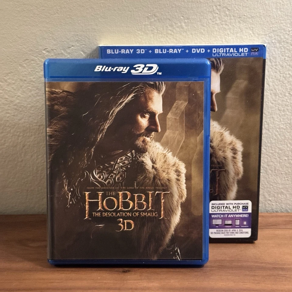 THE HOBBIT The Desolation of Smaug 2014 Blu-ray & 3D Blu-ray  5-Discs Very Good - Image 1 of 4