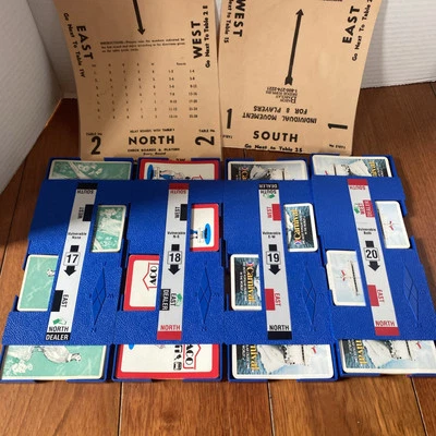 Vintage Baron Barclay  Blue Plastic Duplicate Bridge Boards 17, 18, 19, 20 - Image 1 of 4