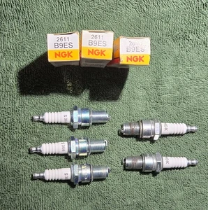3 + 2 PCS, NGK B9ES # 2611 Threaded/Removable Tip HONDA SUZUKI POLARIS YAMAHA - Picture 1 of 2