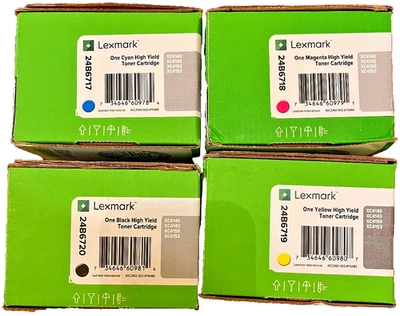 Lexmark XC4140 / XC4143 / XC4150 / XC4153 TONER SET YELLOW, MAGENTA, CYAN, BLACK - Image 1 of 2