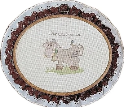 Vintage Jersey Cow Decor Framed Art Country Sign 1980s Needlepoint Farmcore  - Image 1 of 4