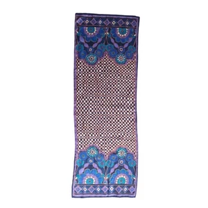 Scarf Purple Blue Tan 44" x 15" - Picture 1 of 5