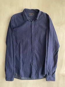 Scotch & Soda Oberhemd Herren Large dunkelblau Knopfleiste Langarm - Bild 1 von 7