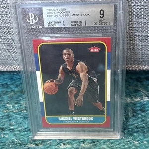 2008 Fleer Russell Westbrook Rookie RC 1986-87 Rookies OKC Thunder BGS 9 - Picture 1 of 2