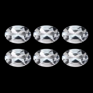 2.13 Ct IF-VVS [6 Pcs Lot] Shimmering Oval 6 x 4 MM White 100% Natural PETALITE - Picture 1 of 5