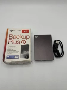 Seagate Backup Plus Slim 4TB External (STDR4000100) Hard Drive - Photo 1/6
