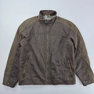 NORTH COAST Jacket Large Brown Mens Full Zip The Wax Cotton Blend M&S - Picture 1 of 12