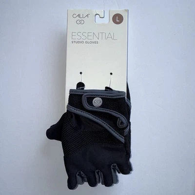 Calia Essential Studio Gloves Black Gray Size Large Training Workout Fitness NWT - Image 1 of 4