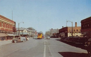 Armour & Swift Streets Cars Drug Woolworth Stores North Kansas City MO postcard - Picture 1 of 2