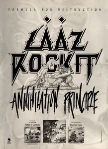 vtg 80s LAAZ ROCKIT ANNIHILATION PRINCIPLE MAGAZINE PRINT AD Album Release Pinup - Picture 1 of 1