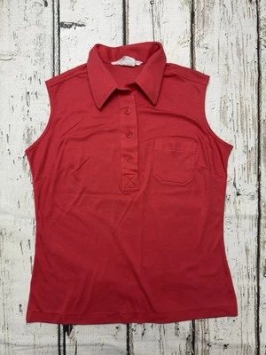 VTG Sears The Shirt Women's Red 1980's Single Stitch Sleeveless Pocket Tank Top - Image 1 of 4