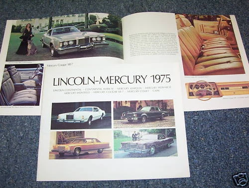 Lincoln & Mercury 1975 + Capri 32 p. Folleto / Catálogo 75 / Cougar Mark IV, etc. Foto 1 de 1
