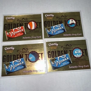 Charlie and the Chocolate Factory Authentic Prop Golden Ticket /2330 LOT OF 4 - Picture 1 of 7