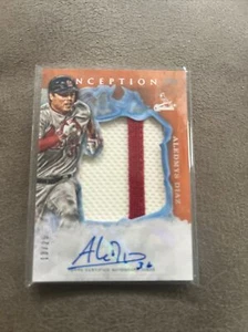 2017 Topps Inception Auto Jumbo Patch /25 Aledmys Diaz #IAJ-AD Orange K9 - Picture 1 of 2