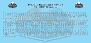 Railroad Roman Serif 1 Alphabet Letters & Numbers 1/16" 1/8" 3/16" 1/4" Water... - Picture 1 of 49