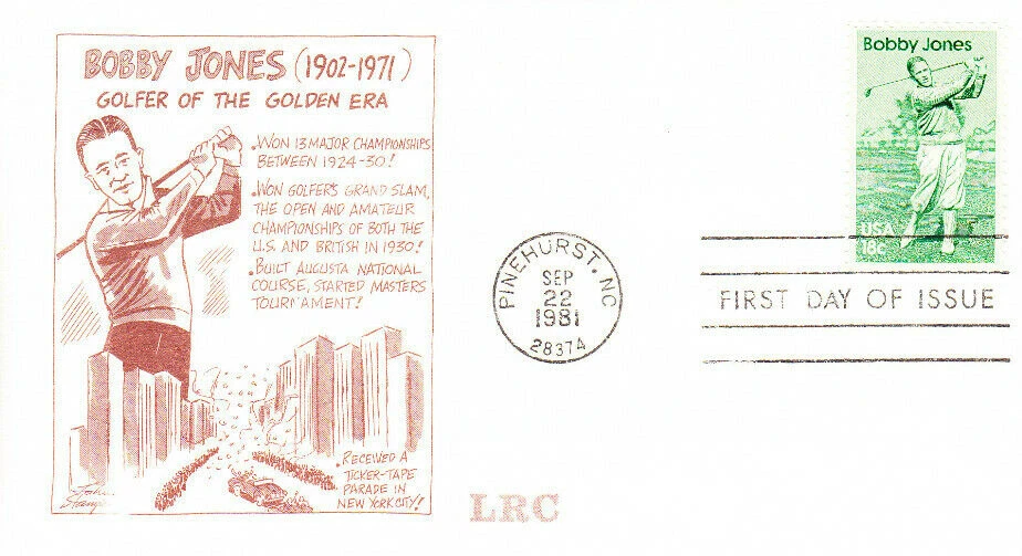 LRC First Day Cover #1933 Bobby Jones Golf 1981 - Image 1 of 1