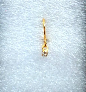 Nose Ring Indian Nath 22K Gold Plated Nose Ear Pin Mother's Gift Fashion Jewelry - Picture 1 of 3