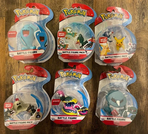 POKEMON BATTLE FIGURE PACK - 2018 S1 - 9 figure / 6 pack collection - Pikachu Cover