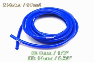 3 METRE BLUE SILICONE VACUUM HOSE AIR ENGINE BAY DRESS UP 8MM FIT TOYOTA