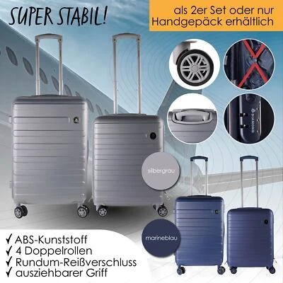ABS Hartschale Reisekoffer Set ultraleicht Trolley Handgepäck Doppelräder - Bild 1 von 4
