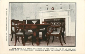 1923 Mein altes Haus in Kentucky (Federal Hill) Mahagoni Esszimmer Möbel Postkarte - Bild 1 von 2