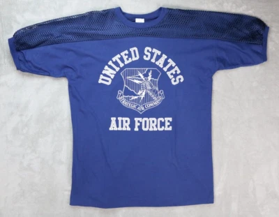 Camiseta de fútbol americano vintage Deadstock para hombre nueva sin etiquetas de la Fuerza Aérea de los Estados Unidos de la USAF L EE. UU. Foto 1 de 4