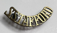 WWII south Staffordshire Regiment Brass Shoulder title 52 x 12 mm