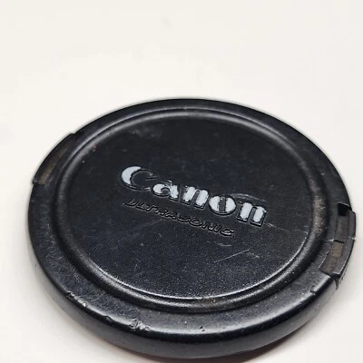 Canon EOS E 67mm Snap-On Front Lens Cap Chrome Logo (#1561) - Image 1 of 3