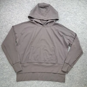Athleta Sweatshirt Womens Medium Shale Gray Mission Hoodie Pullover Yoga Outdoor - Picture 1 of 11