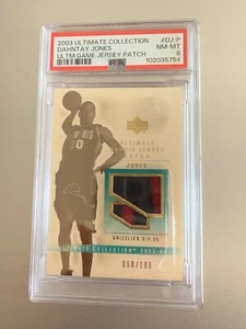 2003-04 Ultimate Collection Game Jersey Dahntay Jones #DJ-P Rookie Patch PSA 8 - Picture 1 of 3