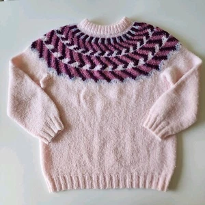 Vintage Wool Blend Sweater Womens Medium Knit Christmas Grandpa Cottagecore 80s - Picture 1 of 10