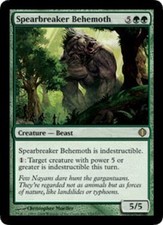 1x Light Play, English Foil Spearbreaker Behemoth - Foil Shards of Alara