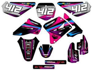 2001-2004 RM 85 SURGE Pink Senge kit de gráficos compatible con Suzuki - Imagen 1 de 10