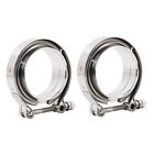 2.25" V Band Clamp With Flange Male Female Stainless Steel Joins 2.25" OD 2Pcs