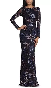 Long Formal Dress With Long Sleeves NWT $340 - Picture 1 of 8