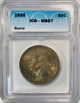 1935 ICG MS67 BOONE Commemorative Half Dollar - Image 1 of 2