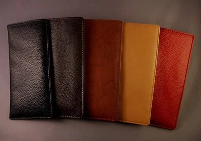  Top Grain soft Leather Eyeglass / Glasses slip case - Various colors - Image 1 of 4
