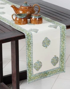 New with Tag: Fabindia Luxury Table Linens (Table Runner + 6 Matching Placemats) - Picture 1 of 6
