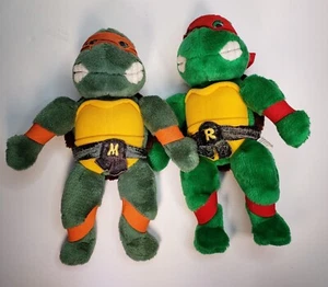 Vintage Teenage Mutant Ninja Turtle Plüsch Raphael und Michelangelo 1989 - Bild 1 von 11