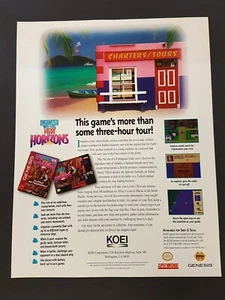 Uncharted Water New Horizons Super Nintendo Print Ad Original Art - Picture 1 of 1