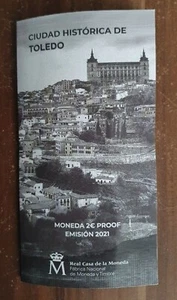 Coincard / Moneta okolicznościowa 2 euro Hiszpania 2021 PP / w blistrze / Toledo / Proof - Zdjęcie 1 z 1