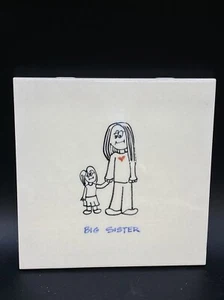 Franciscan Tile Big Sister 6” Square Cute Tile With 2 Sisters Cathy Guisewise - Picture 1 of 5