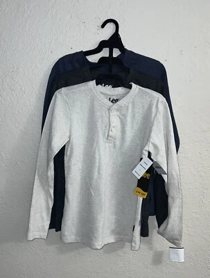 Lee 3 PC Set  T-shirt  Boy Navy Gray Cream Size 8(S) - Image 1 of 4
