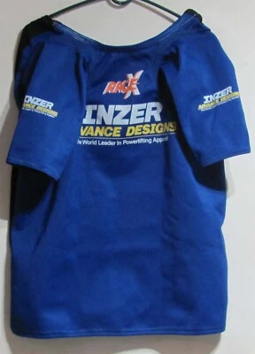 Inzer Rage X Bench Shirt 48 Blue/Black w/Custom 1" Scoop & H.D. Neck Options-NEW - Image 1 of 4