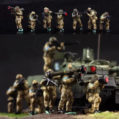 Resin 1/72 Diorama Miniature Toys Ukrainian Anti-tank Squad Painted Solider 7pcs - Image 1 of 4