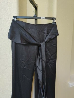 Self Tie Belt Black Pant Small Size Women's - Image 1 of 4