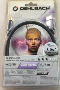 Oehlbach! Black Magic 0,75m HDMI/HDMI High Speed HDMI Kabel mit Ethernet## - Bild 1 von 1