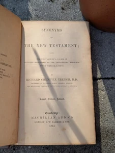 1854 Antique Synonyms Of The New Testament 2nd Ed. Rev. Richard Trench B.D - Imagen 1 de 15