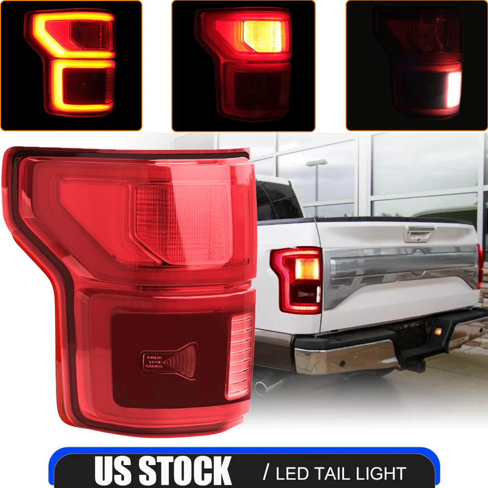 For Ford F150 2018 2019 2020 Left Driver Side LED Tail Light Brake W/Blind Spot Foto 1 de 4